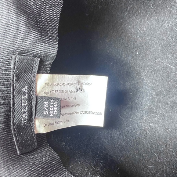 𝅺🌷 Talula🌷 Black Wool Hat - Picture 11 of 11